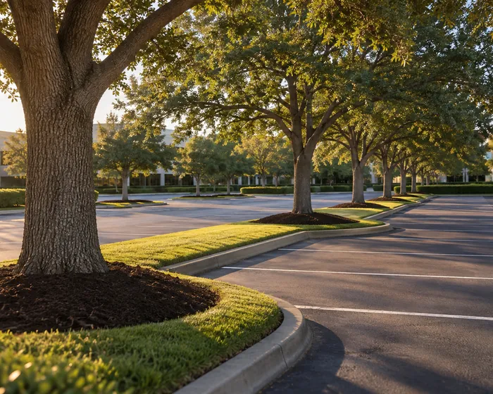 Commercial building serviced by Proficient Tree Care Corp.